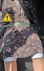 Gurt am Becken falsch geführt anschnallen Folgesitz